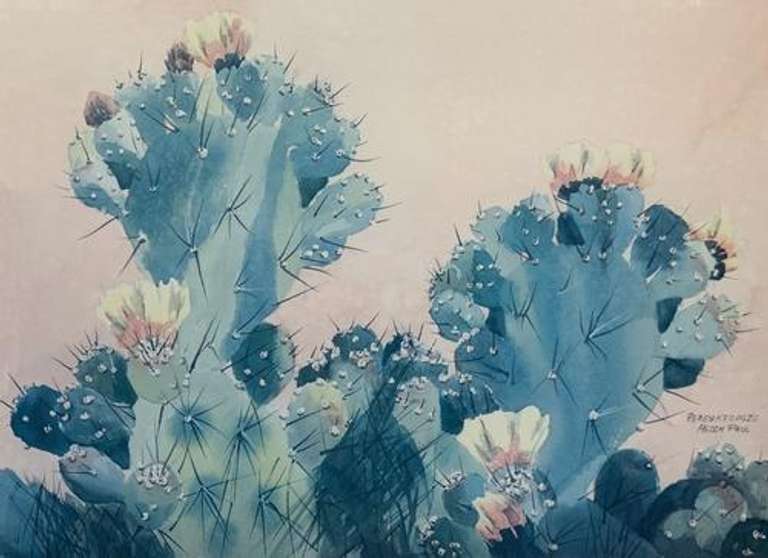 Helen Paul 'Pereskiopsis' Watercolor