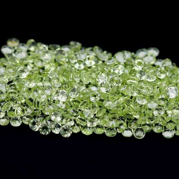 Real 11.84ct untreated apple green Peridot set