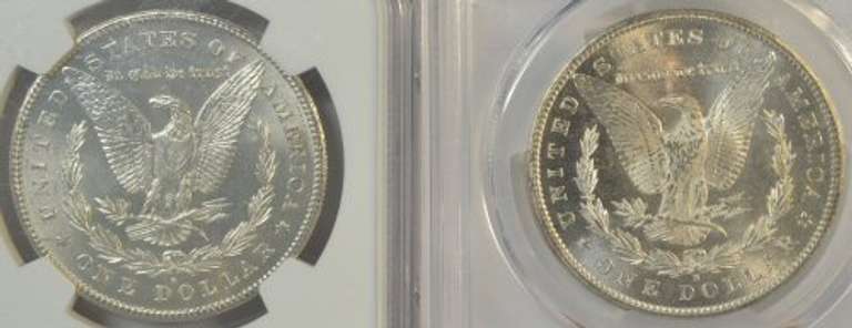 Very Choice BU 1878-S & 1879-S Morgans. NGC & PCGS MS63
