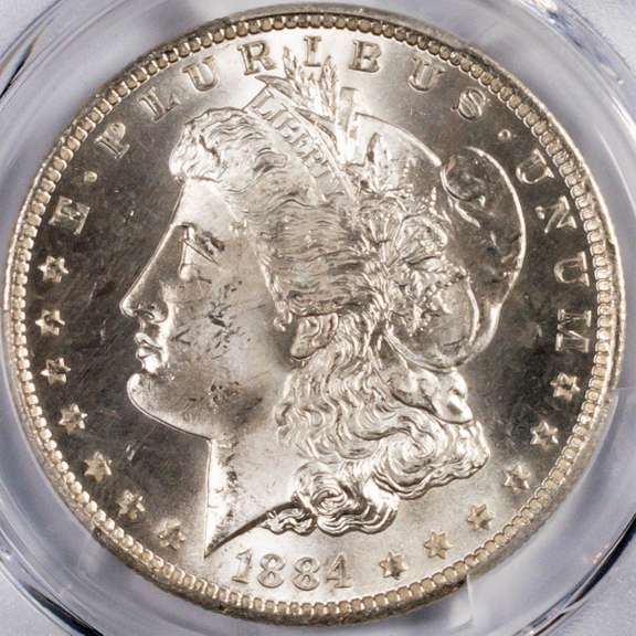 1884 0 Morgan Dollar PCGS MS64.