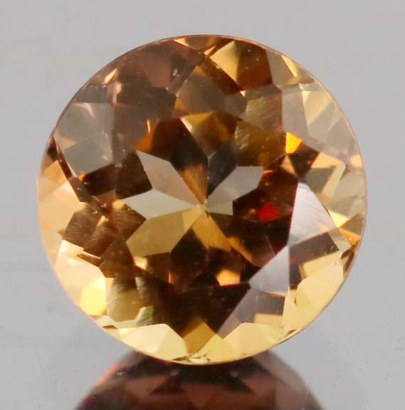 Lavish 3.39ct 9mm Imperial Topaz solitaire
