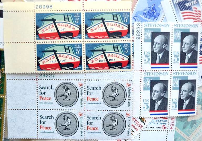 150 5 Cent Mint US Plate Blocks $30 Face Value