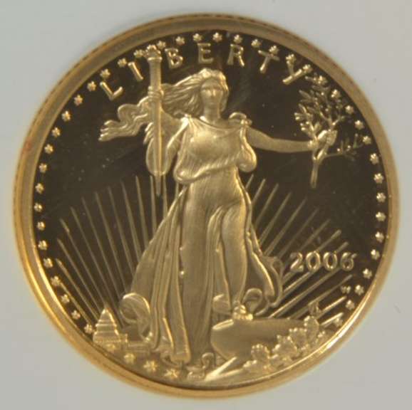 Perfect NGC PF70 ULTRA CAMEO 2006-W $5 Gold Eagle coin