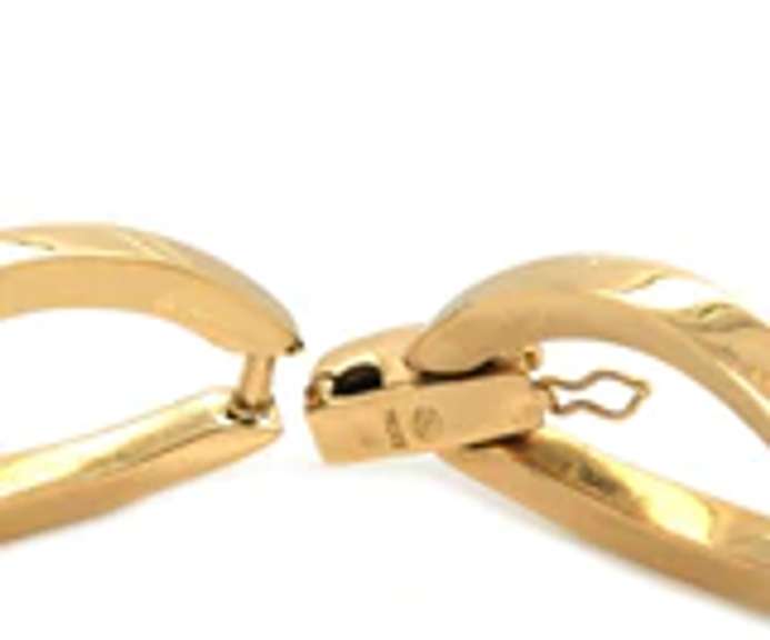 Spectacular 18kt Yellow gold Polished Marquise Shaped Five Link Bracelet