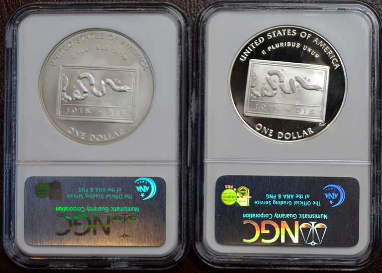 Set Of 2006-P Ben Franklin Scientist Proof And MS NGC 70