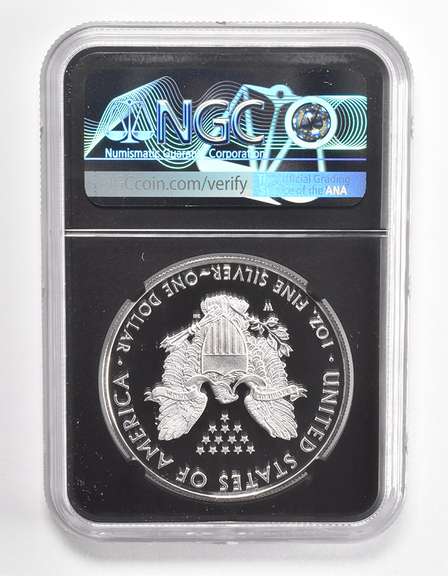 PF70 UCAM 2020-W American Silver Eagle 1st Day Denver Signed NGC