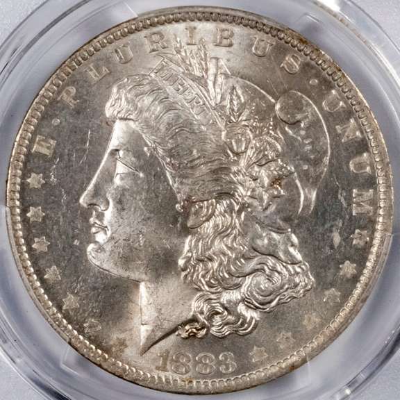1883 0 Morgan Dollar PCGS MS64