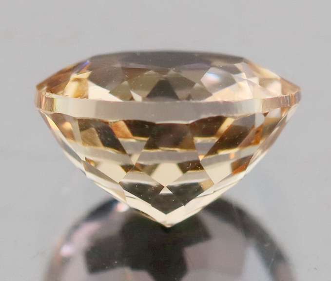 Brilliant champagne 3.58ct Imperial Topaz solitaire