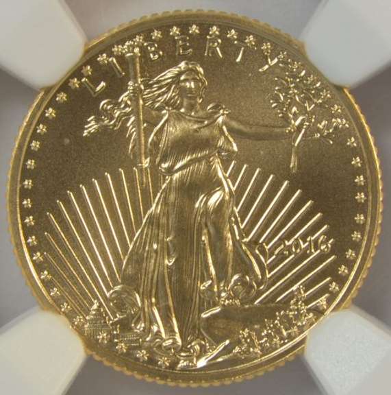 Special NGC MS70 graded 2016 $5 Gold Eagle. 30th Anniversary