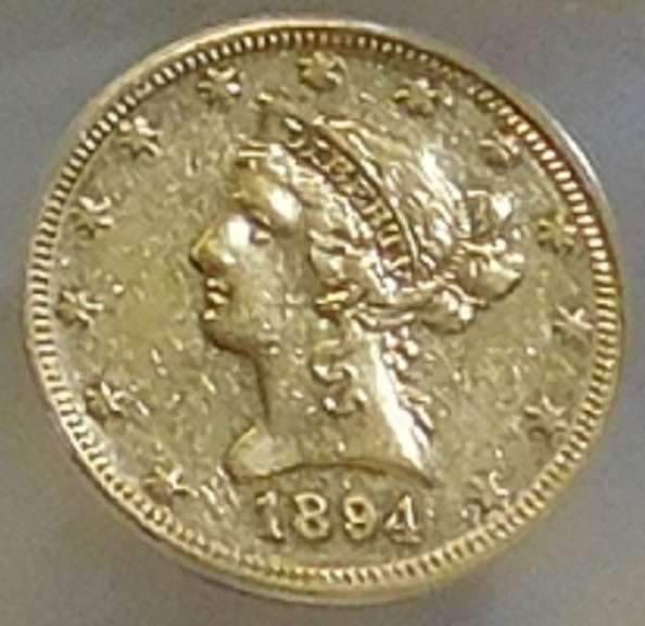 1894 GOLD $10 Lib ANACS AU-50 Det