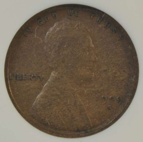 Very scarce 1909-S/S Lincoln Cent. ANACS XF40 holder
