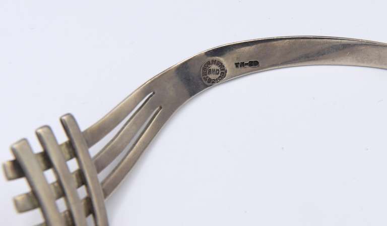 Vintage Sterling Silver Signed Cuff Necklace