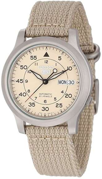 Seiko Beige Dial Canvas Automatic, New In Box.