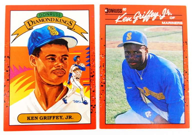 2 Ken Griffey, Jr. Baseball Cards