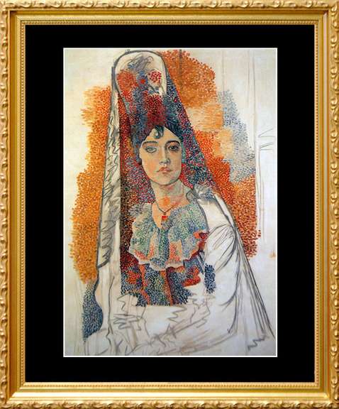 Pablo Picasso, Manola with Pointillist Technique