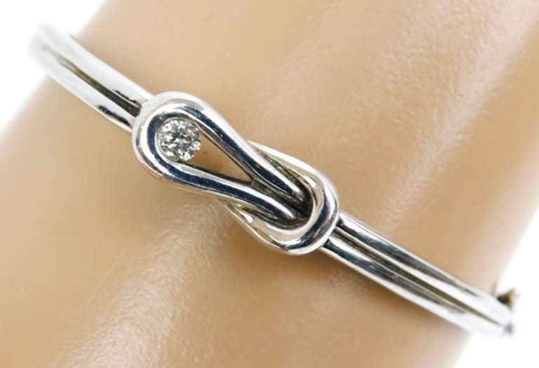 Sterling .25 Carat Diamond Bangle Bracelet