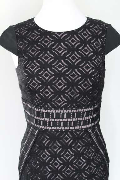 Sexy Black Color Tahari Dress