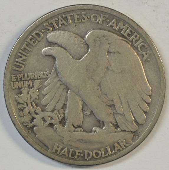 Scarce 1919-D Walking Liberty Half Dollar in Choice Fine