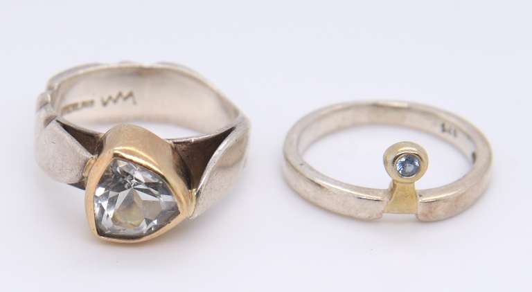 Group Lot of 10 Vinage Sterling Silver Rings