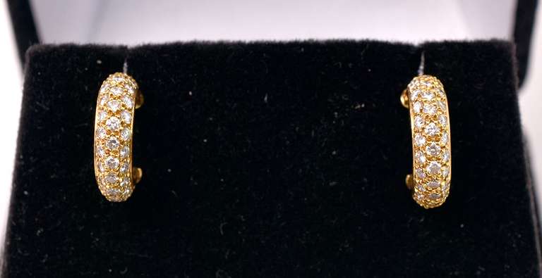 Darling Diamond Partial Hoop Earrings in 18K Yellow Gold