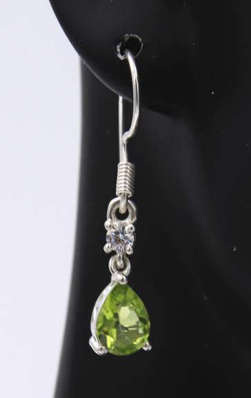 Group Lot of 3 Gemstone Dangle Earrings