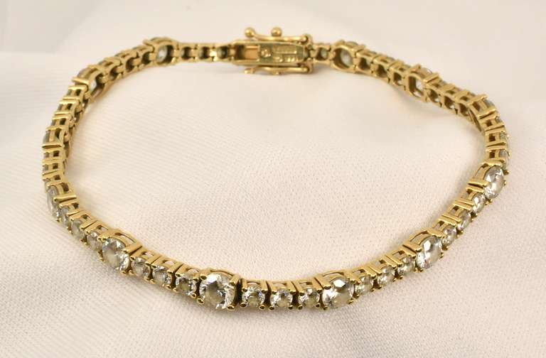 Flashy 14k CZ Tennis Bracelet