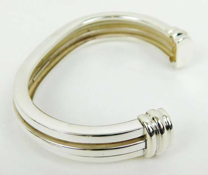 1995 Tiffany & Co. Sterling Ribbed Cuff Bracelet
