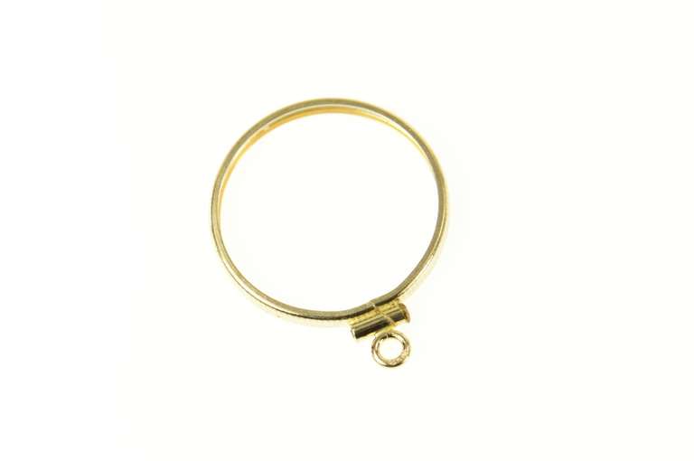 14K Yellow Gold 2 Rand South African Coin Holder Bezel Pendant