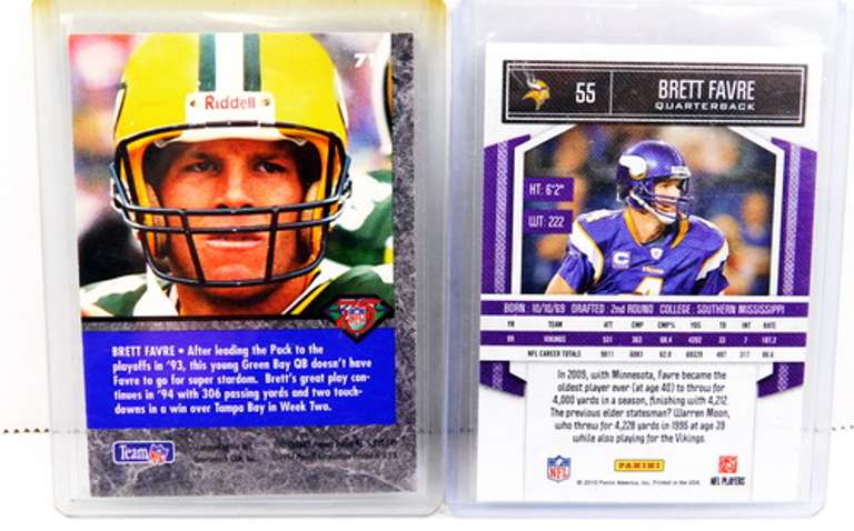 2 Brett Favre Football Cards