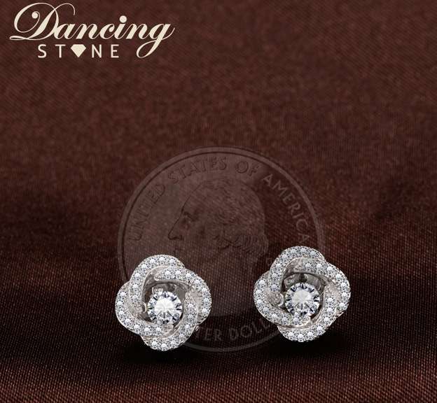Glamorous Flower Sterling Silver Earrings