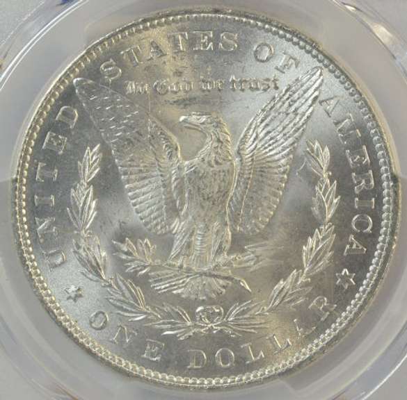 Near Gem BU 1884 Morgan Silver Dollar. PCGS MS64
