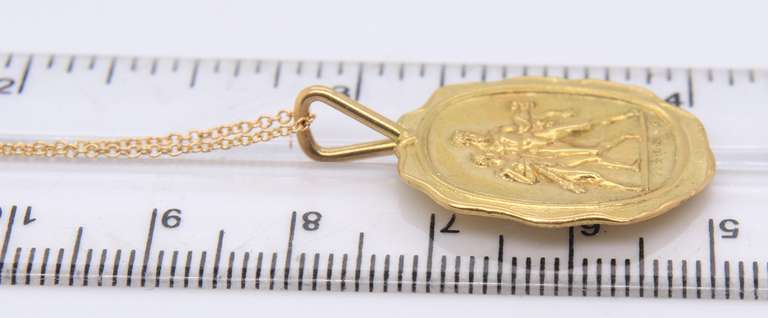 Gorgeous 18kt Greco Roman Male Intaglio Pendant on Chain