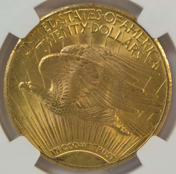 Blazing near Gem BU 1927 St. Gaudens $20 Gold. NGC MS64