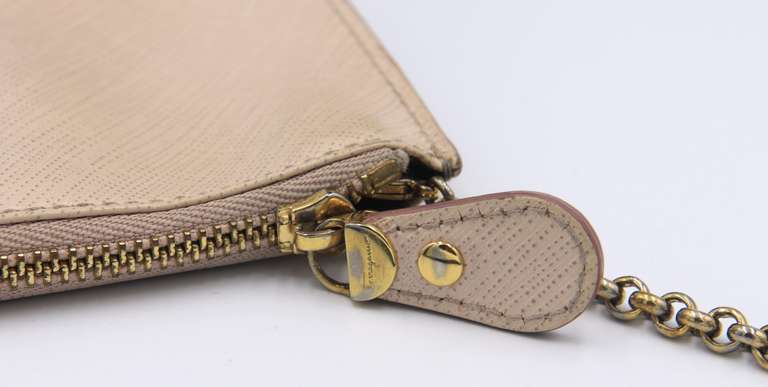 Salvatore Frragamo Pink Key Chain Coin Pouch Wallet