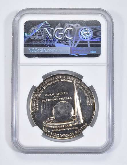 MS61 1939 NY Worlds Fair Palladium So-Called Dollar Engelhard NGC