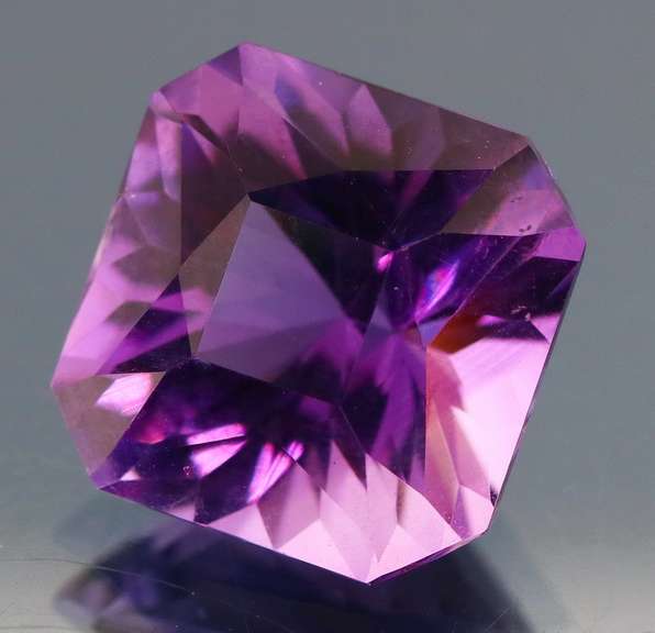 Pristine 12.64ct Portuguese cushion cut Bolivian Amethyst