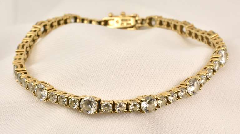 Flashy 14k CZ Tennis Bracelet