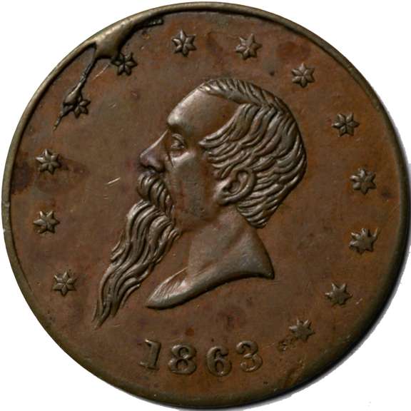 1863 Gustavus Lindenmueller N Y C Saloon Civil War Store Card