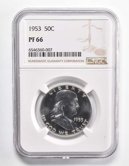 PF66 1953 Franklin Half Dollar - Graded NGC