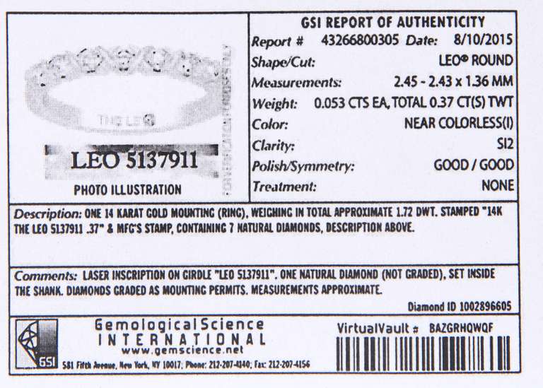 Sparkling White Gold Leo Cut Diamond Band