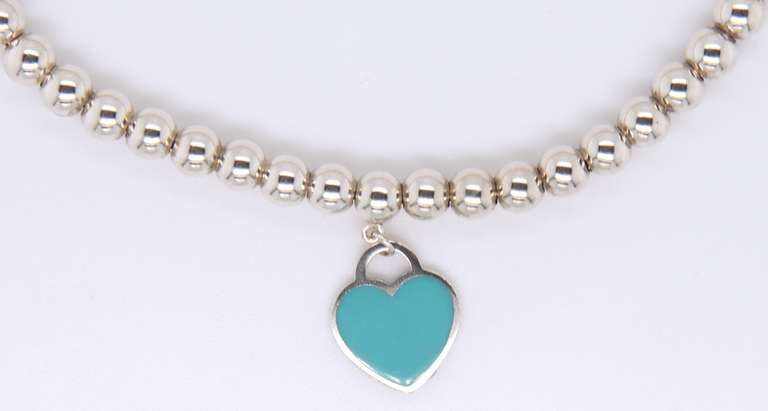 Tiffany & Co Love Tiffany Blue Heart Tag Bead Bracelet