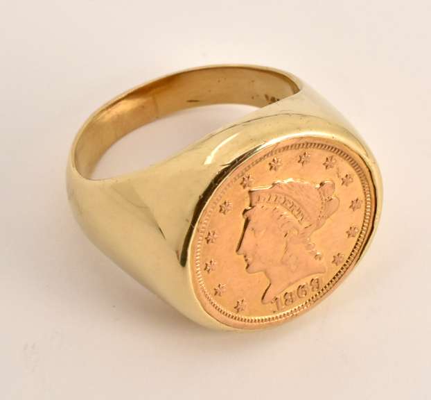 In Demand $2.50 Gold Piece Ring