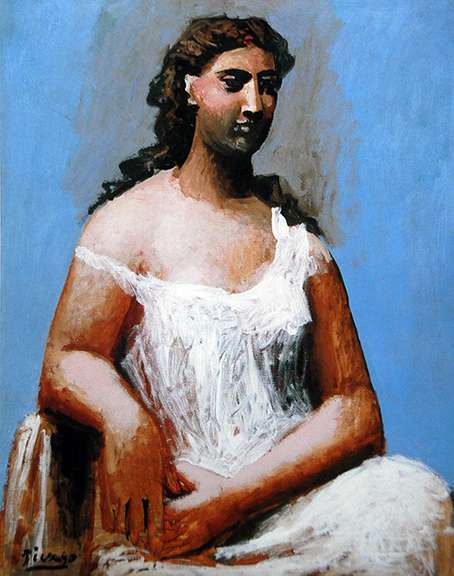 Pablo Picasso, Seated Woman in a Chemise