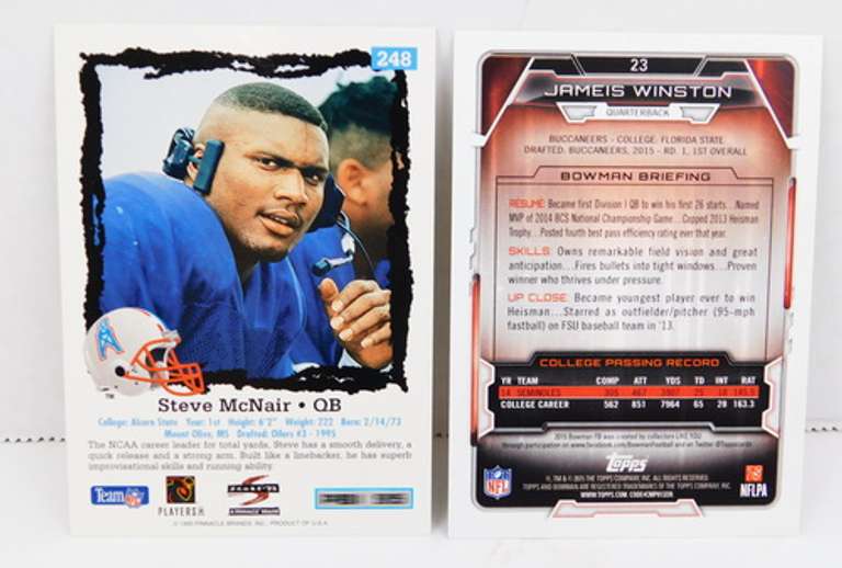 Steve McNair & Jameis Winston Rookie Football Cards