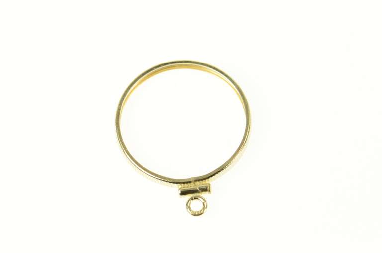 14K Yellow Gold 10 Peso Gold Coin Holder Statement Pendant
