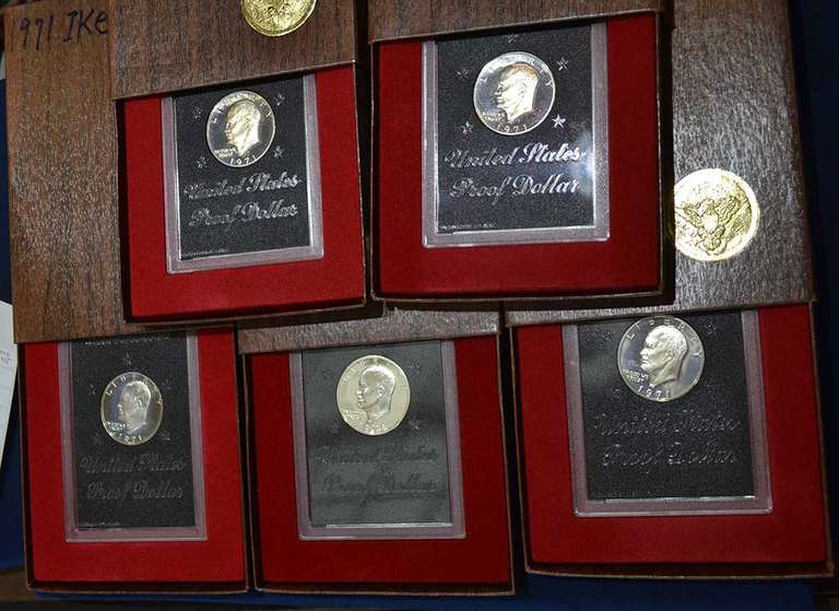 5x 1971 Proof Eisenhower Dollars