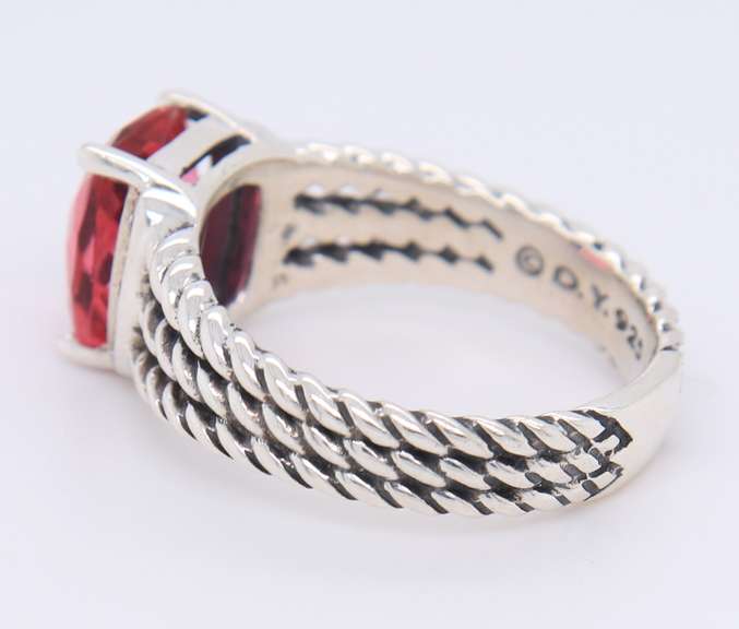 David Yurman Pink Tourmaline and Diamond Ring