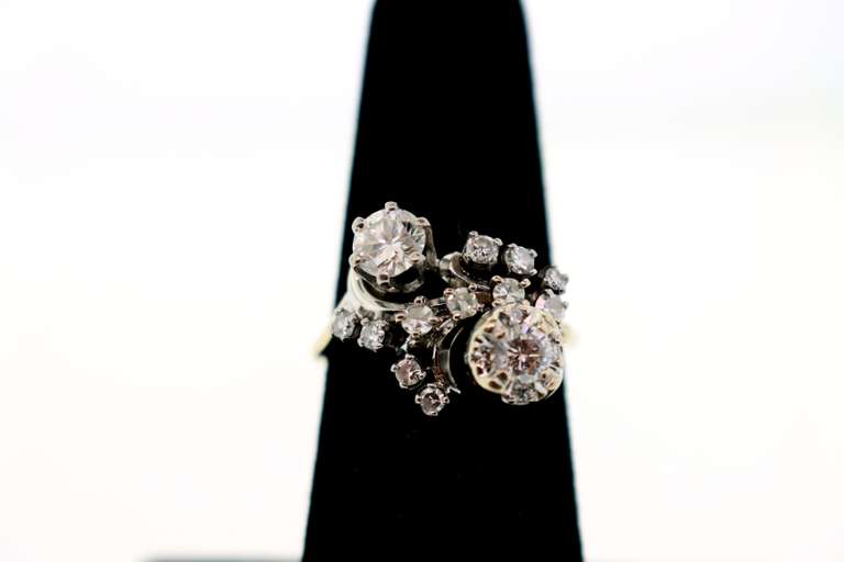 LADIES 14KT WHITE GOLD DIAMOND RING