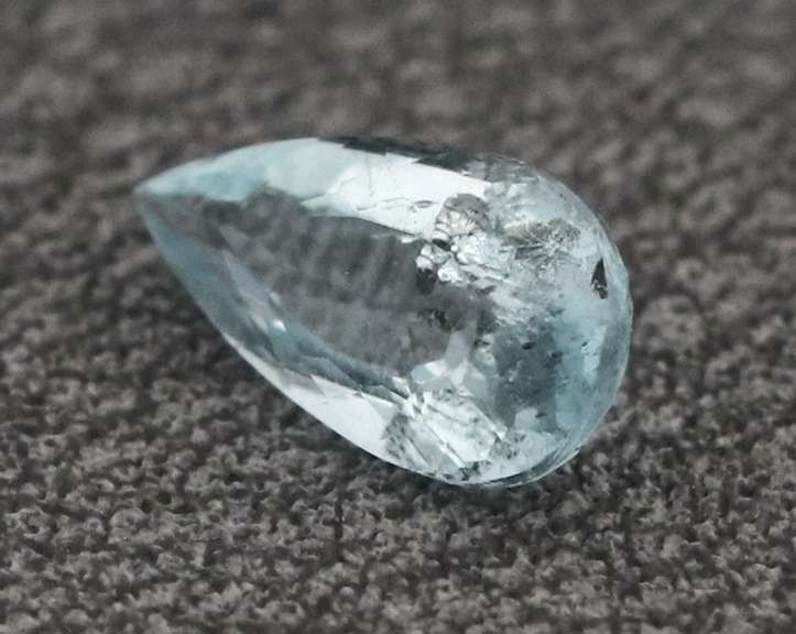 Ice blue! Unheated! .67ct Aquamarine pear