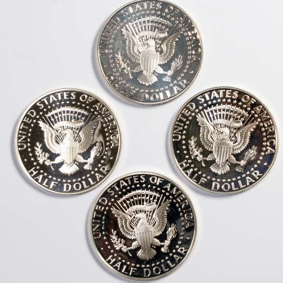 4 Proof Kennedy Silver Halves 2000 S 2001 S 2005 S & 2006 S S